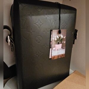 Louis Vuitton Black Embossed Monogram Crossbody Bag